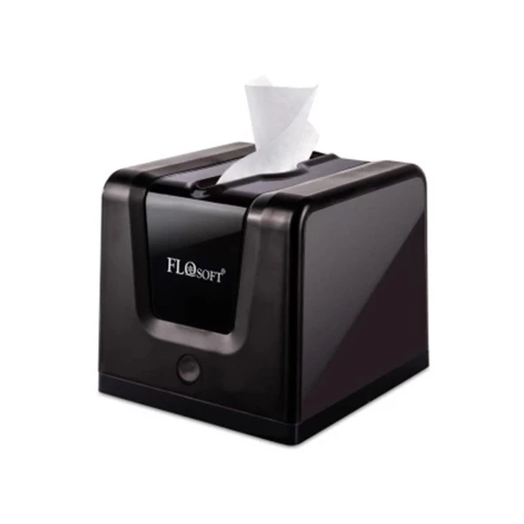 Flosoft Modern Dekoratif Masaüstü Peçetelik Dispenser Peçetelik Peçete Kutusu - Plastik - Siyah - ürün görseli 1