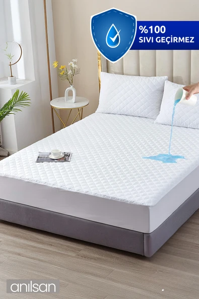 Mikro Kapitone Fitted Full Kenar Sıvı Geçirmez Yatak Koruyucu Alez ürün görseli 1