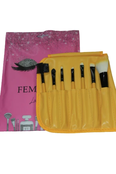 Simple Pro Femmelia 7 Parça Fırça Seti Sarı ürün görseli 1