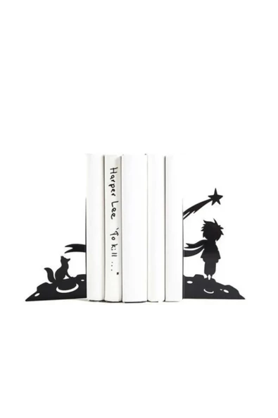 Küçük Prens Figürlü Dekoratif Metal Kitap Tutucu, Kitap Desteği 2'li ürün görseli 1