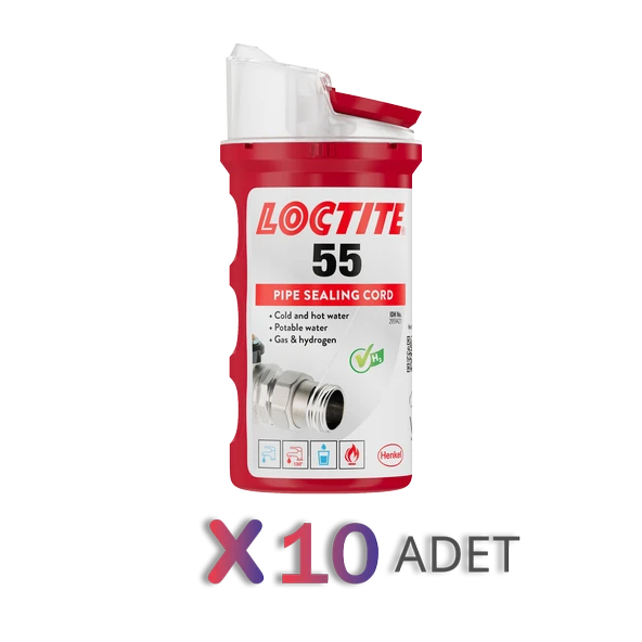 Loctite 55 - 160mt  Boru Dişli Sızdırmazlık  Silikon Ip 10 Adet ürün görseli 1