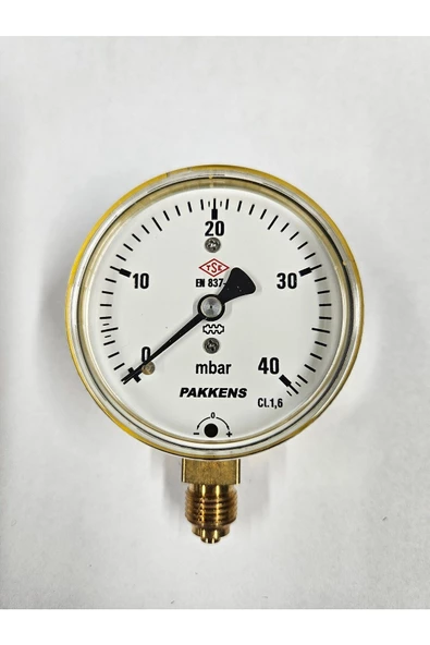 ÇAP 63 ALTTAN 40 MBAR DİYAFRAMLI MANOMETRE - PAKKENS ürün görseli 1
