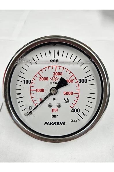 ÇAP 100 ARKADAN 400 BAR GLİSERİNLİ MANOMETRE - PAKKENS ürün görseli 1