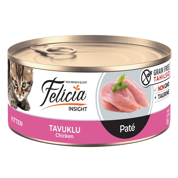 Felicia Tahılız Tavuklu Kıyılmış Yavru Kedi Konservesi 85 Gr ürün görseli 1