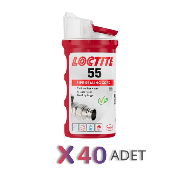Loctite 55 - 160mt  Boru Dişli Sızdırmazlık  Silikon Ip  40 Adet ürün görseli 1