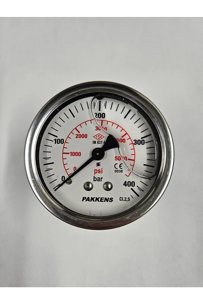 ÇAP 63 PANO TİP 400 BAR GLİSERİNLİ MANOMETRE - PAKKENS ürün görseli 1