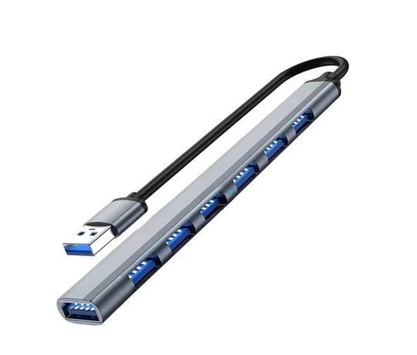 USB 3.0 TO USB 2.0 PORT ÇOĞALTICI HUB 7İN1 OTG ADAPTÖR 6LI USB ÇOKLAYICI ürün görseli 1
