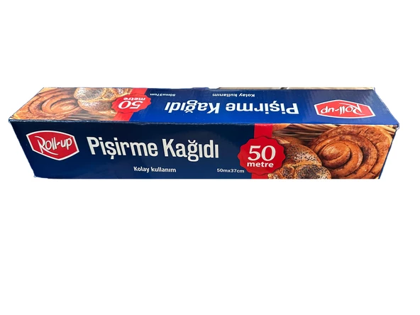 Roll-Up Beyaz Yağlı Fırın Tepsi Pişirme Kızartma Kağıdı - 37 Cm. x 50 Metre - 1 Adet ürün görseli 1
