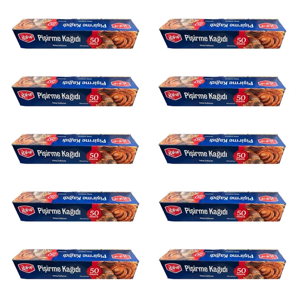Roll-Up Beyaz Yağlı Fırın Tepsi Pişirme Kızartma Kağıdı - 37 Cm. x 50 Metre - 10 Adet ürün görseli 1