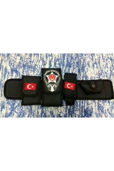 Özel Güvenlik Tesisat Bel Kılıfı+güvenlik Cüzdanı+palaska,3ad Ürün Al,kemere Takılır,sıvıle Satılmaz ürün görseli 1