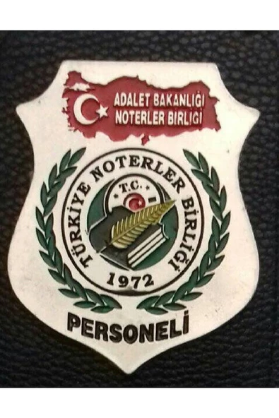 YENİ MODEL,NOTER CÜZDAN ROZETİ SATINAL.SADECE KURUM ADRESINE GÖNDERİLİR. ürün görseli 1