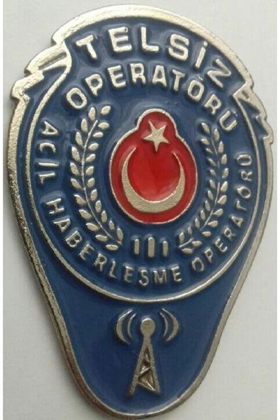 KLAS MAVI RENK.TELSIZ OPERATÖRÜ CÜZDAN ROZETİ SATINAL.SIVILE SATILMAZ. ürün görseli 1