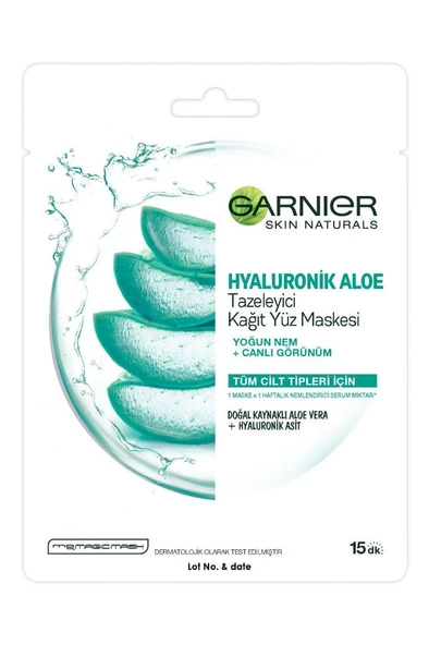 Garnier Garnıer Kağıt Maske Hyaluronik Aloe Tazeleyici Tüm Cilt Tipleri Için ürün görseli 1