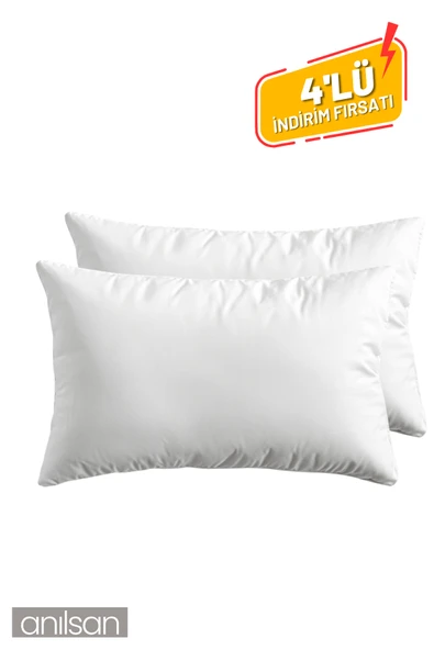 4'lü Beyaz Yastık Kılıfı – 50x70 Cm, %100 Pamuk, Yumuşak Ve Dayanıklı Yastık Kılıfı ürün görseli 1