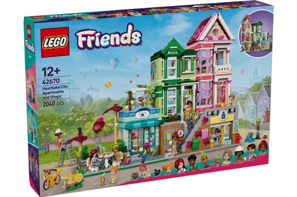 LEGO Friends 42670 Heartlake City Apartments and Stores ürün görseli 1
