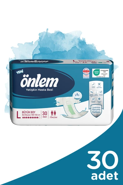 Hasta Bezi Bel Bantlı Tekstil Yüzey Yaşlı Bakım Bezi Large 30 Adet ürün görseli 1