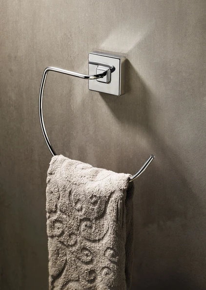 Krom Havlu Askılığı - Banyo ve Mutfak İçin Şık ve Fonksiyonel Tasarım ürün görseli 1