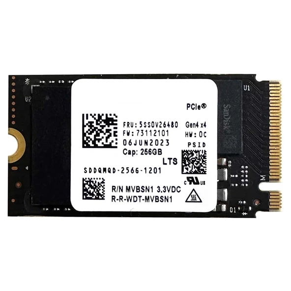 Western Digital SN740 256GB 4000/2000MB/s Gen4x4 22x42 M.2 NVMe SSD ürün görseli 1