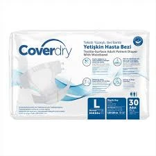 Coverdry Tekstil Yüzeyli Bel Bantlı Yetişkin Hasta Bezi L 4 x 30'lu ürün görseli 1