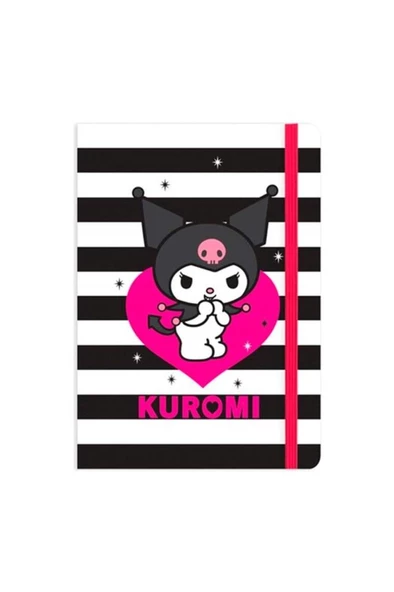 kuromi Desen A5 80 Yaprak Sert Kapak Çizgili Defter ürün görseli 1