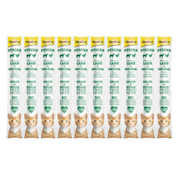 GimCat Sticks Tahılsız Kuzu Etli Ödül Çubuğu 10'lu ürün görseli 1