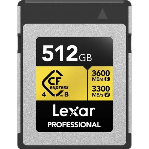 LEXAR 512GB PROFESSIONAL GOLD LCXEXP4512G- RNENG CFEXPRESS 4.0 TYPE-B KART ürün görseli 1