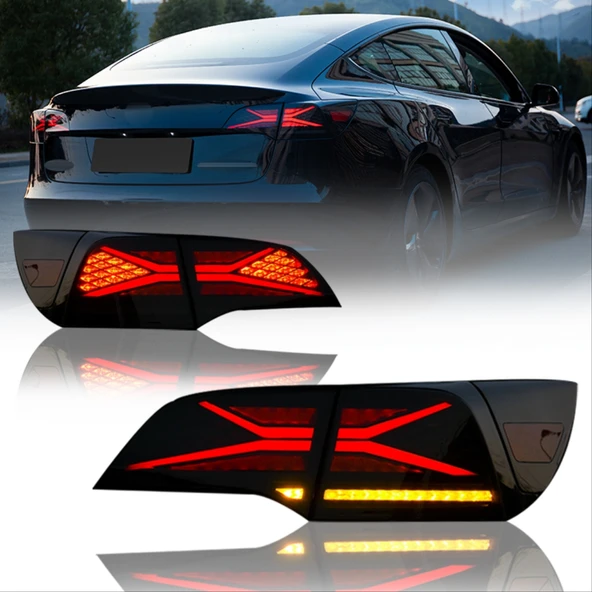 TESLA MODEL Y VE MODEL 3 İÇİN UYUMLU LED STOP - Resim 4