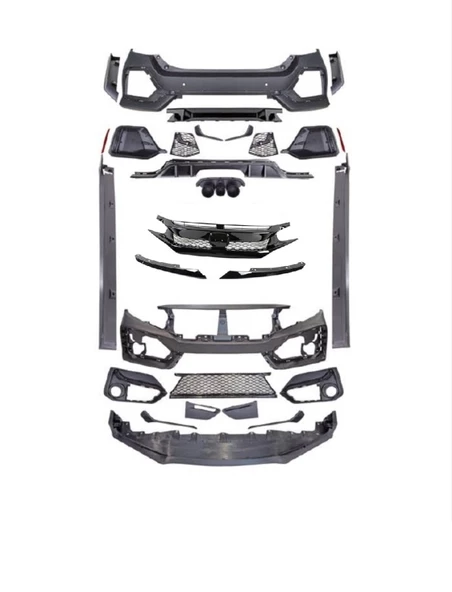 CIVIC FC5 2016-2021 IÇIN MAKYAJLI TYPE-R GÖRÜNÜM BODY KIT - PANJUR DAHİL   (LEDSIZ-DODİK HARİÇ) ürün görseli 1
