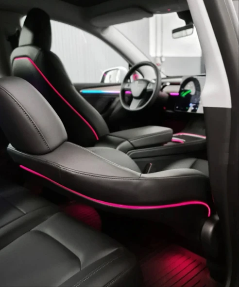 TESLA MODEL Y IÇIN AMBIANS AYDINLATMA SET - Resim 3