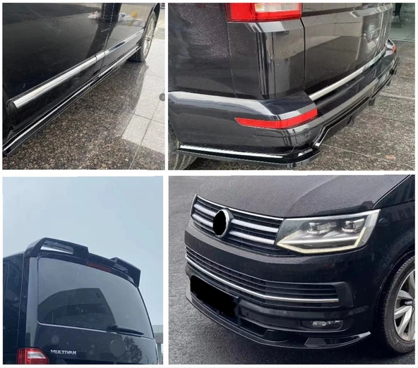 TRANSPORTER T6 & CARAVELLE 16-19 İÇİN AERO KİT (SPOİLER DAHİL)    PARLAK SİYAH ürün görseli 1