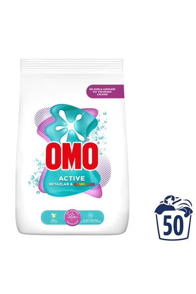 Omo Matik Active Renkli Ve Beyaz 7,5 Kg ürün görseli 1