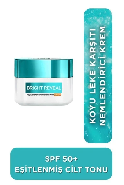L'Oreal Paris Bright Reveal Koyu Leke Karşıtı, Cilt Tonu Eşitleyici Spf50 Nemlendirici Krem Niasinam ürün görseli 1