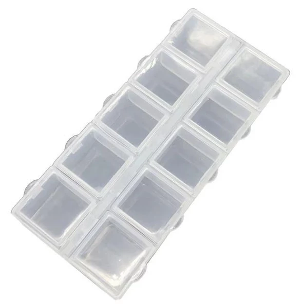 Organizer Malzeme Kutusu 10 Bölmeli Şeffaf PBB040-16 (#21) Setbox 85x40x20mm ürün görseli 1