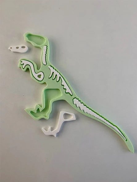 Velociraptor Dİnazor Çocuk Okul Kreş Eğitici Öğretici Sevimli Puzzle ürün görseli 1