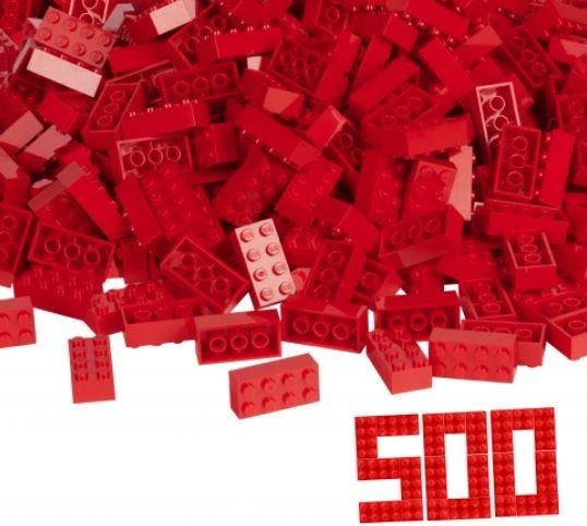 SIMBA 4118922 BLOX 500 RED 8 PIN BRICKS LOOSE-6 - Resim 4