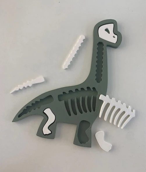 Brachiosaurus  Dinazor Çocuk Okul Kreş Eğitici Öğretici Sevimli Puzzle ürün görseli 1