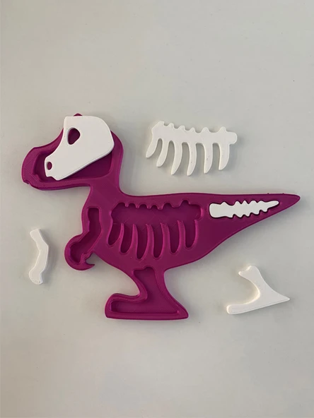 T-Rex Dİnazor Çocuk Okul Kreş Eğitici Öğretici Sevimli Puzzle ürün görseli 1