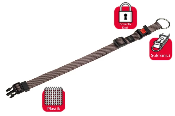 Karlie Kilitli Boyun Tasması S 30-45 cm Gri ürün görseli 1