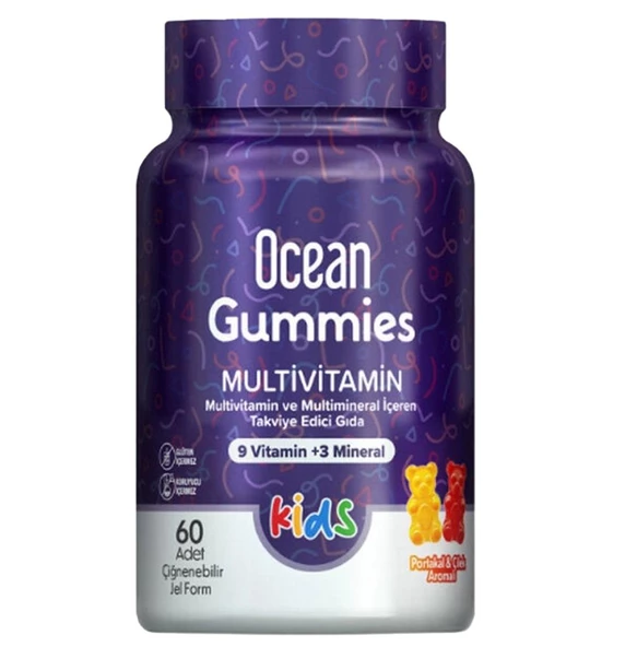 Orzax Ocean Gummies Multivitamin Çiğneme Jel Form 60 Adet ürün görseli 1
