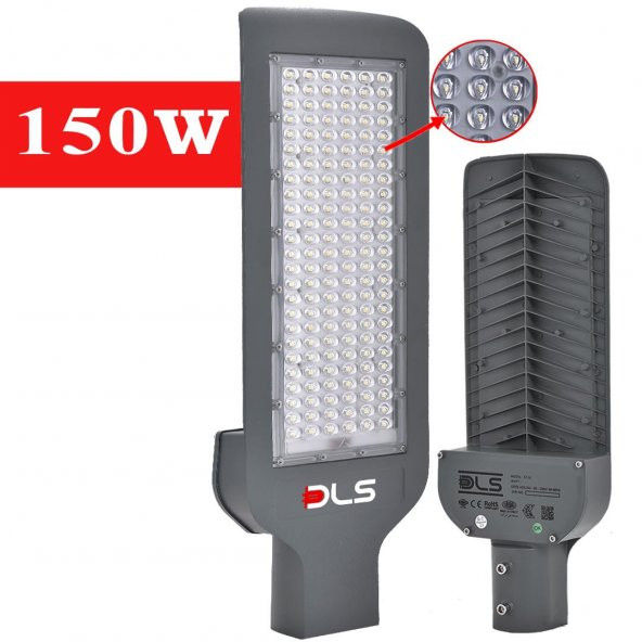 150W Led Yol Sokak Armatür DLS Park Bahçe Çevre Site Bina Dış Mekan Lamba Aydınlatma Ledli Sokak Armatürü ürün görseli 1