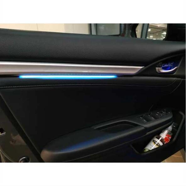 CIVIC FC5-FK7 2016-2020 IÇIN UYUMLU ISIKLI IC KAPI CITASI 4 PARCA MAVI ürün görseli 1