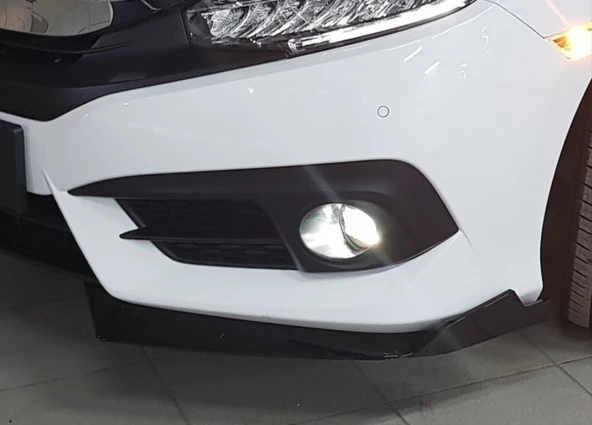 CIVIC FC5 2016-2020 IÇIN UYUMLU ÇIKINTILI ÖN FLAP PIANO BLACK DIZAYN B ürün görseli 1