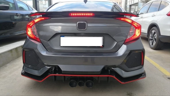 CIVIC FC5 2016-2020 IÇIN UYUMLU TURBO SI SPOILER ISIKLI (BOYASIZ) ürün görseli 1
