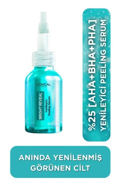 L'Oreal Paris Bright Reveal Koyu Lekelere Karşı Hızlı Etkili Yenileyici Peeling Serum 25% [AHA + BHA ürün görseli 1