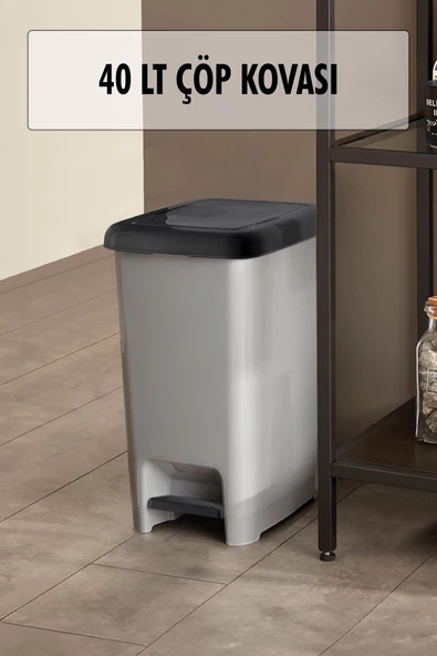 40 Litre Basmalı Çöp Kovası ürün görseli 1