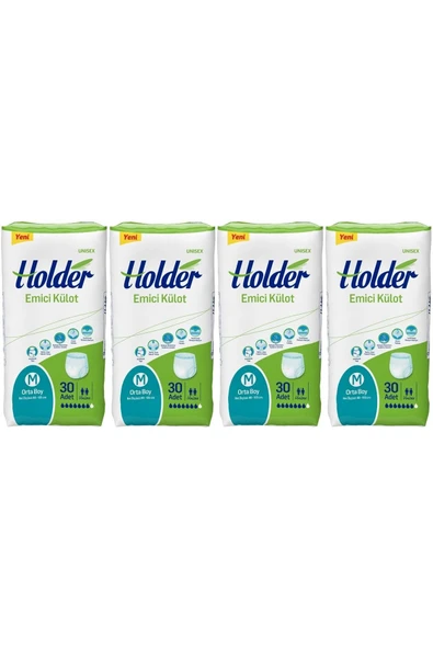 Holder Emici Külot Yetişkin Hasta Bezi Orta Boy ( Medium ) 30 x 4 Adet ürün görseli 1