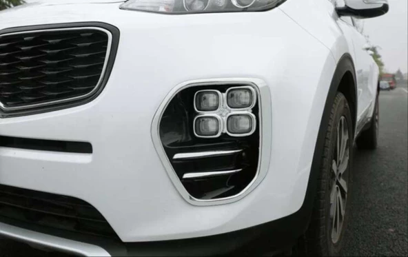 SPORTAGE 2016-2019 IÇIN UYUMLU ÖN SIS KAPLAMASI BÜYÜK MODEL NIKELAJ ürün görseli 1