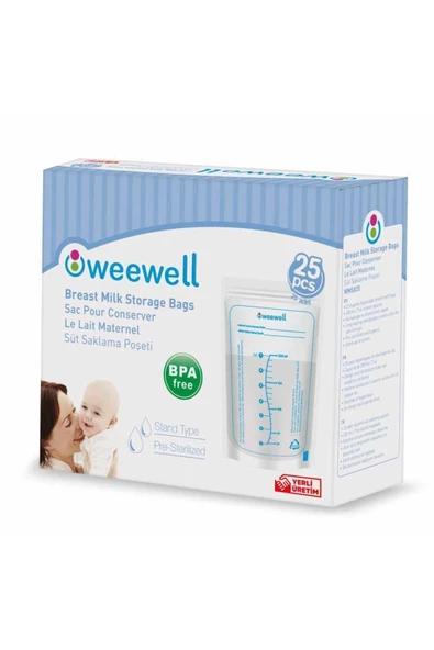 WEEWELL Süt Saklama Poşeti 25'li - Resim 3