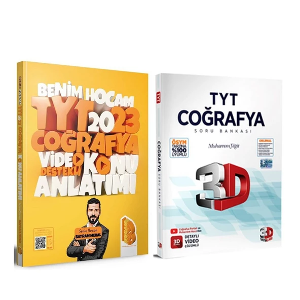 Benim Hocam 2023 TYT Coğrafya Konu ve 3D Soru Bankası Seti 2 Kitap ürün görseli 1
