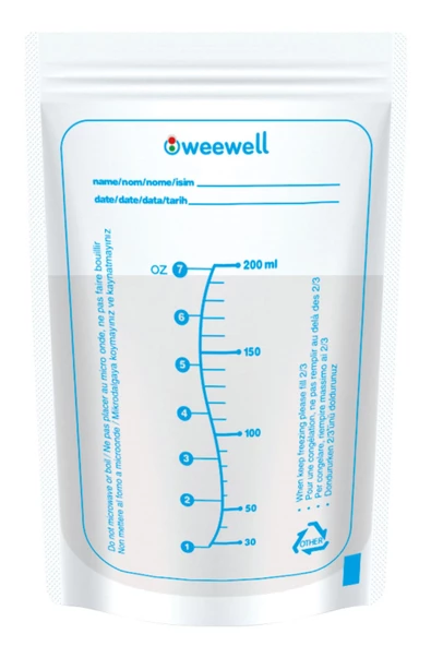 WEEWELL Süt Saklama Poşeti 25'li ürün görseli 1
